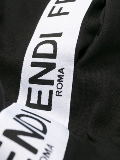 Shop Fendi Logo Stripe Track Pants In F0gme