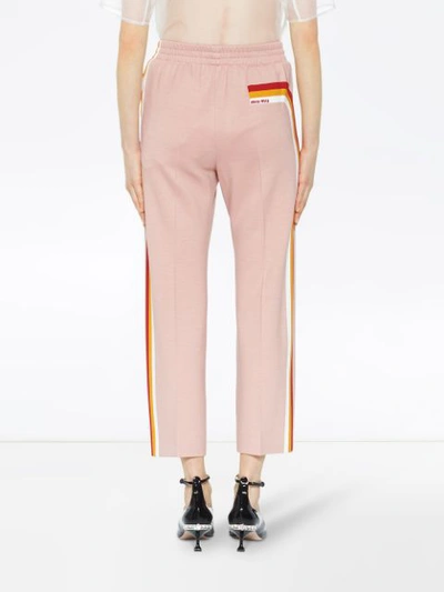 MIU MIU JERSEY运动裤 - 粉色