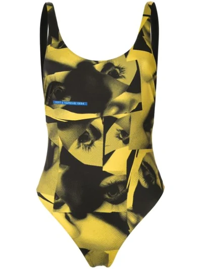 Shop Dsquared2 X Mert & Marcus 1994 Swimsuit In Yellow