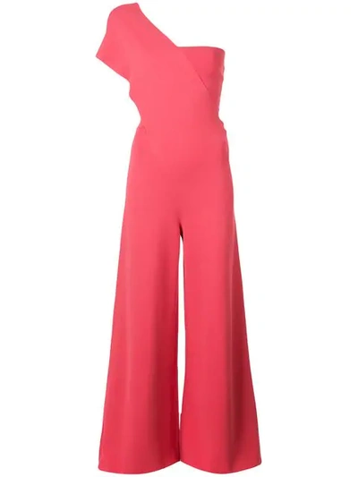 Shop Stella Mccartney One-shoulder Jumpsuit In Pink