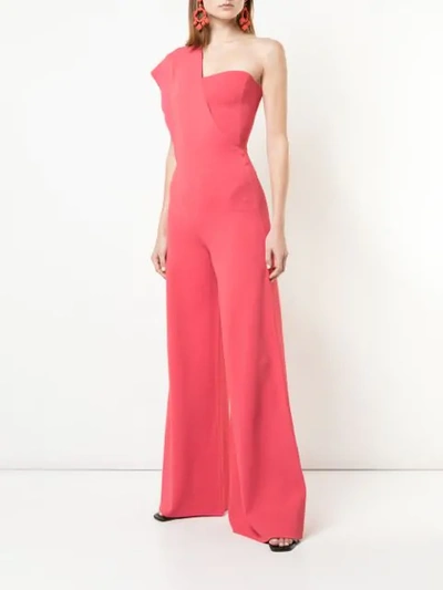 Shop Stella Mccartney One-shoulder Jumpsuit In Pink