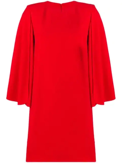 Shop Alexander Mcqueen Flared Mini Dress In Red