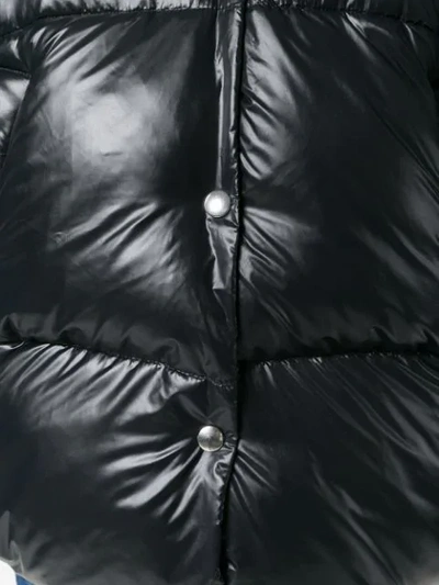 Shop Hache Cropped Puffer Jacket - Black