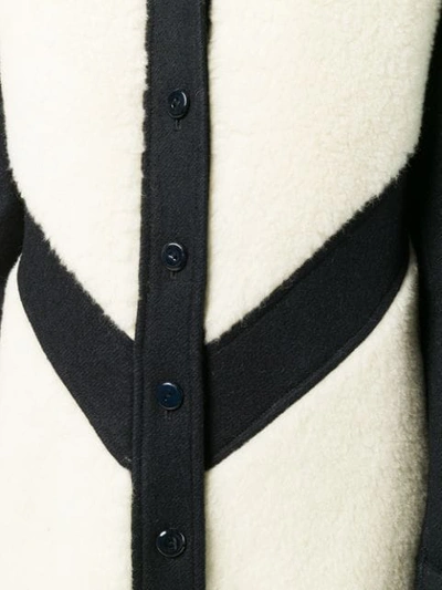 Shop Apc A.p.c. Contrast Single-breasted Coat - Black