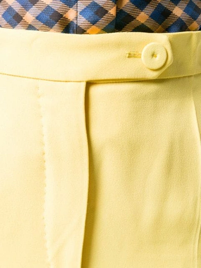 Shop Sara Battaglia Bootcut Trousers In Yellow