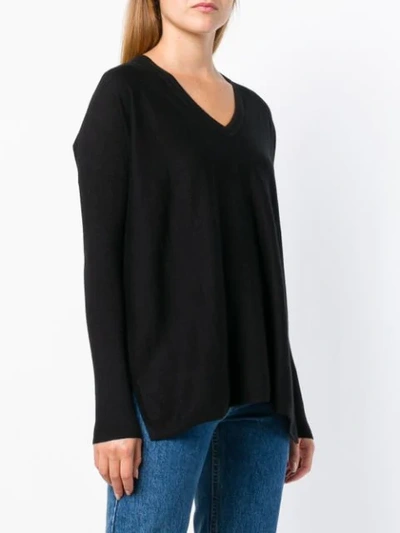 Shop Snobby Sheep V-neck Sweater In Black