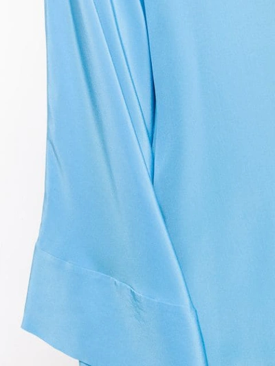 Shop Emilio Pucci Turquoise Kimono Sleeve Tunic In Blue