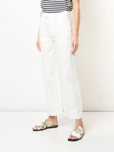 Shop Alex Mill Palazzo Trousers In White