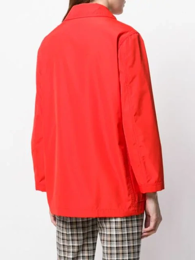 Shop Fay Hook Overshirt Jacket In Red