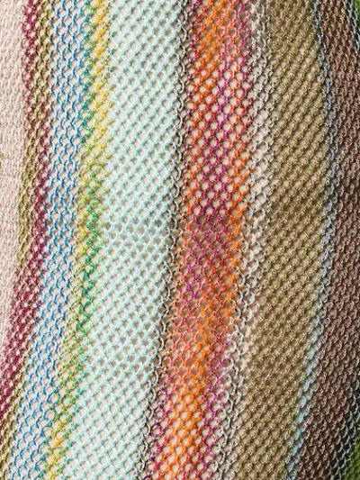 Shop Missoni Striped Mesh Trousers - Green