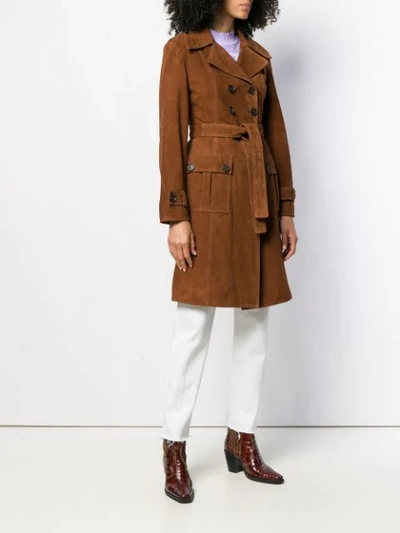 ALEXA CHUNG BELTED TRENCH COAT - 棕色