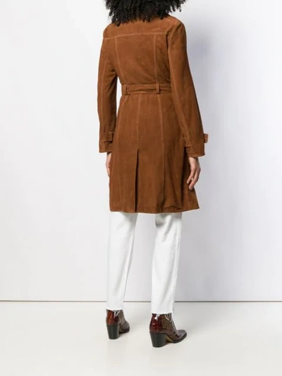 Shop Alexa Chung Belted Trench Coat - Brown