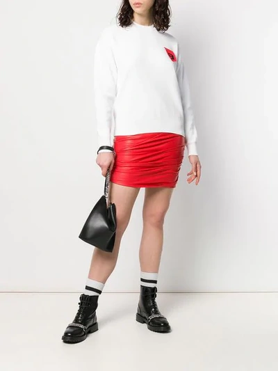 Shop Alexander Wang Logo Knit Jumper In White