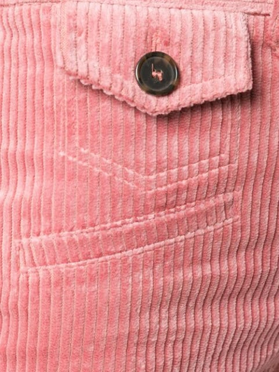 Shop Alexa Chung Flared Corduroy Trousers - Pink
