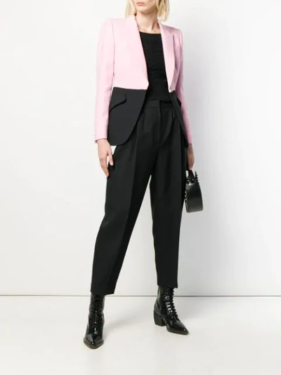 Shop Alexander Mcqueen Two-tone Blazer - Pink