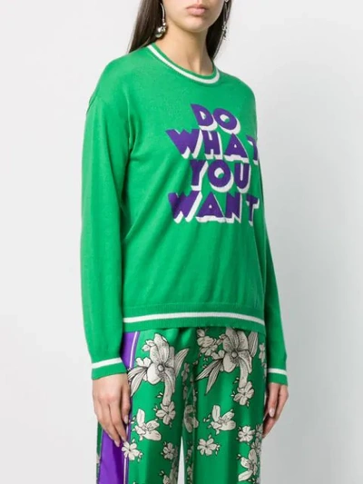 Shop P.a.r.o.s.h Do What You Want Sweater In Green