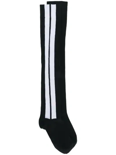 Shop Palm Angels Contrast Stripe Socks In Black