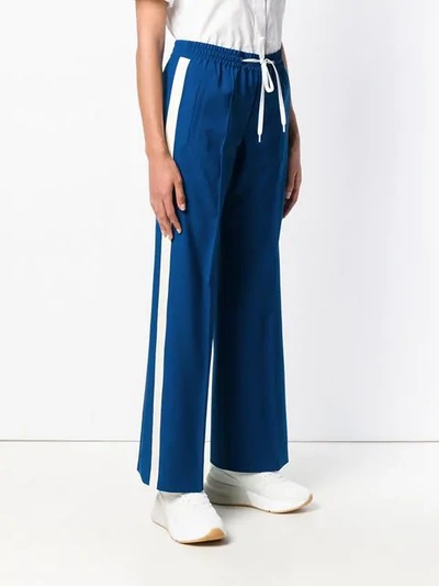 Shop Miu Miu Track Trousers In Blue