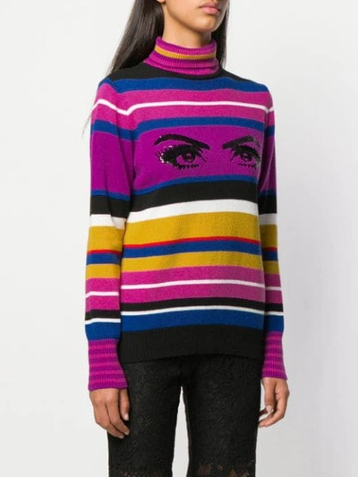 Shop Pinko Sequin Eye Sweater In Pink