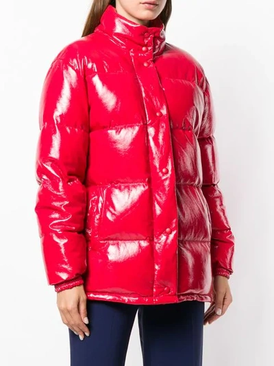 Shop Alberta Ferretti Rainbow Week Jacket In Red