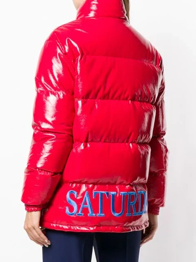 Shop Alberta Ferretti Rainbow Week Jacket In Red