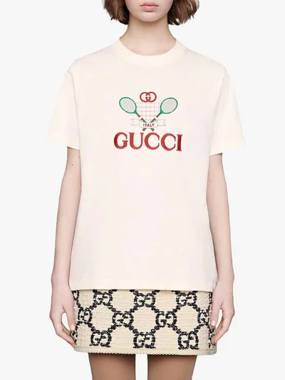 Shop Gucci Tennis In White