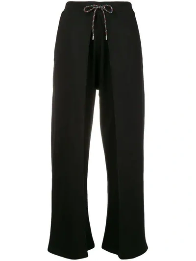 Shop Aalto Tie Front Pleated Joggers In Black