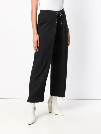 Shop Aalto Tie Front Pleated Joggers In Black