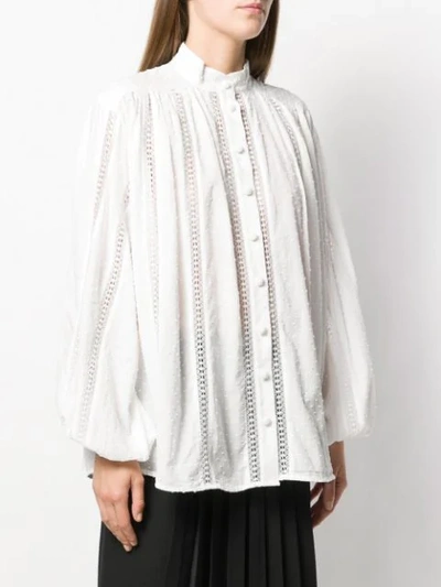 Shop Zimmermann Suraya Lace Insert Blouse In White