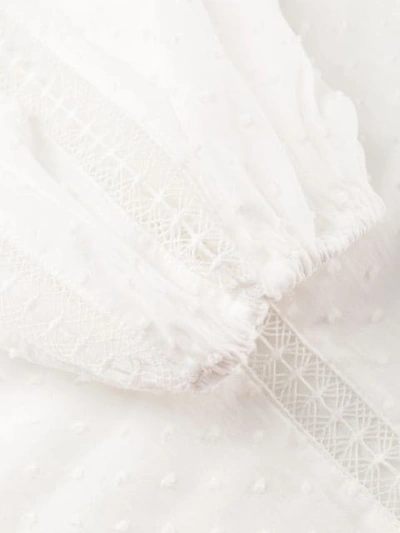 Shop Zimmermann Suraya Lace Insert Blouse In White