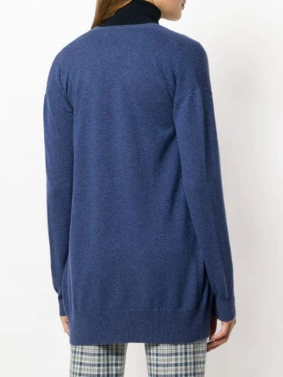 Shop Allude Cashmere Cardigan In Blue