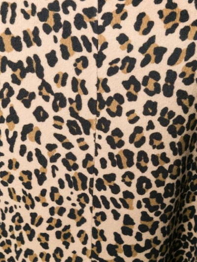 leopard print fur trim coat