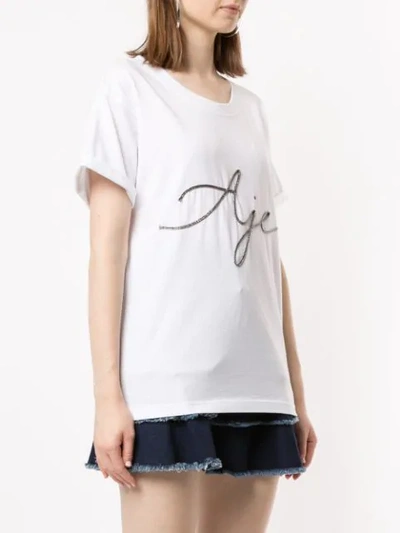 Shop Aje T-shirt Mit Print In White