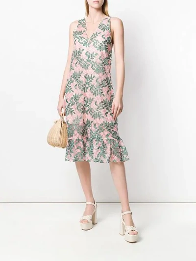 ROKH FLORAL PRINT DRESS - 绿色