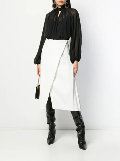 Shop Givenchy Hang Collar Blouse In Black