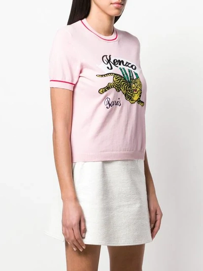 Shop Kenzo Bamboo Tiger T-shirt In Pink