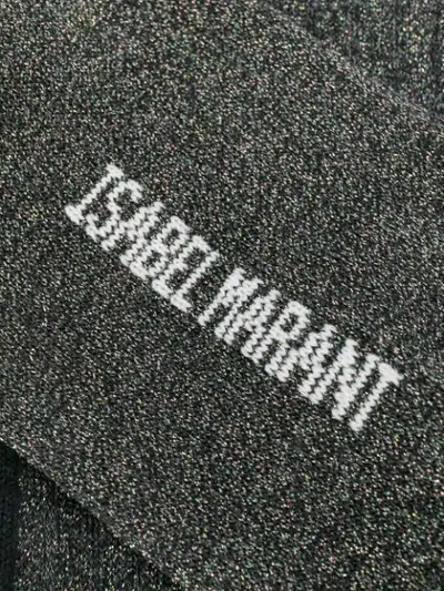 Shop Isabel Marant Metallic Thread Socks In 01bk Black