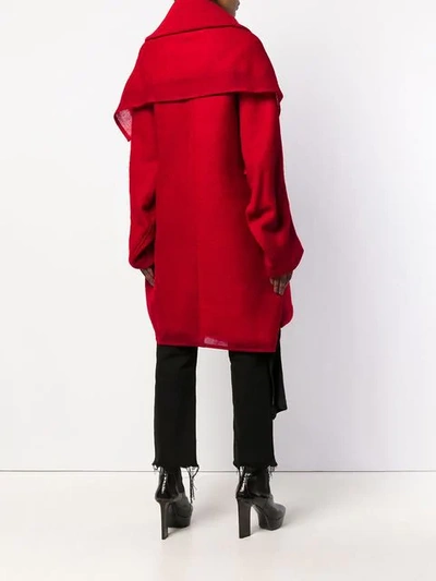 Shop Y's Oversized Single Breasted Coat In Red