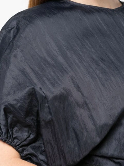 Shop Jil Sander Creased Detail Dress In Black