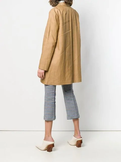 Shop Theory Open Front Coat In Neutrals