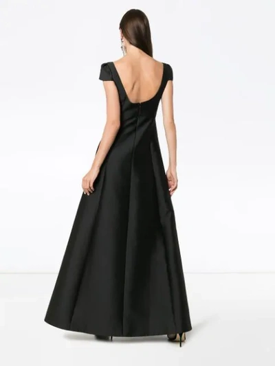Shop Vika Gazinskaya Bell Hem Maxi Dress In Black