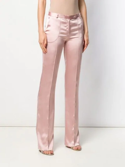 Shop Styland Flared Trousers In Pink
