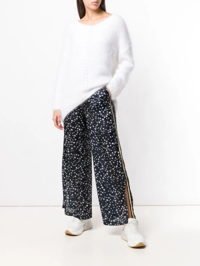 Shop Lédition Star Print Trousers In Blue