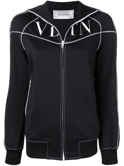 Shop Valentino Vltn Printed Jacket In Black