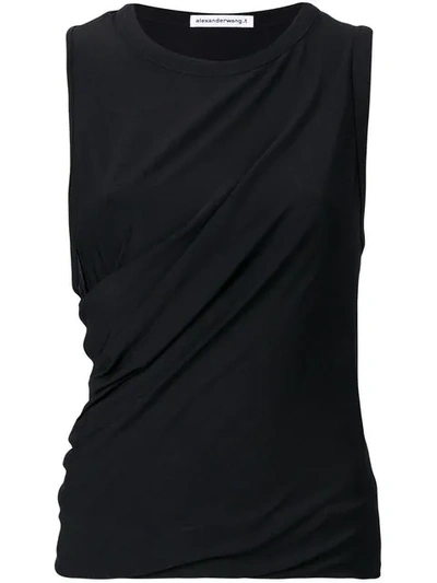 Shop Alexander Wang Ruched Tank Top In Black