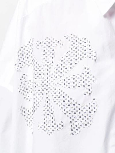 Shop Ambush Patchwork Oversized Shirt In White