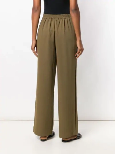 Shop Layeur Flared Trousers In Green