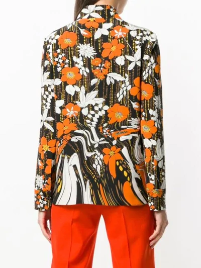 Shop Prada Hemd Mit Blumen-print In F0049 Orange