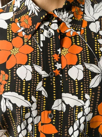 Shop Prada Hemd Mit Blumen-print In F0049 Orange