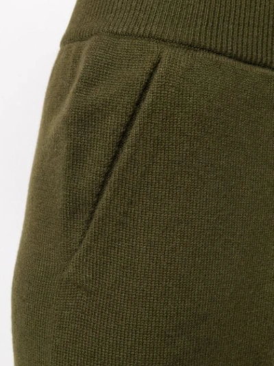 Shop Barrie Knitted Wide-leg Trousers In Green